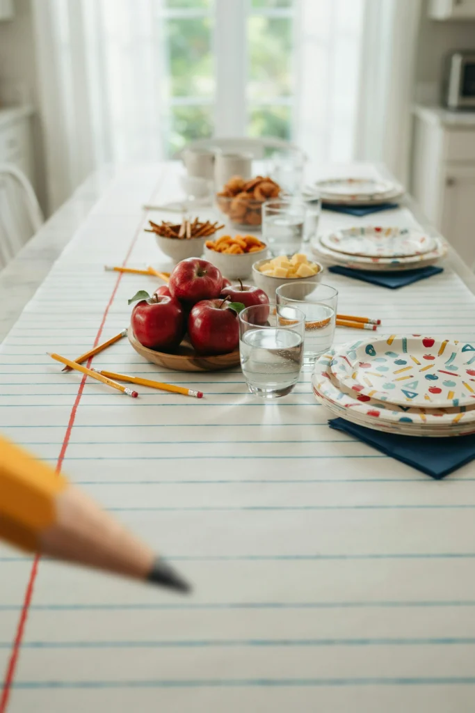 Notebook Paper Party Table