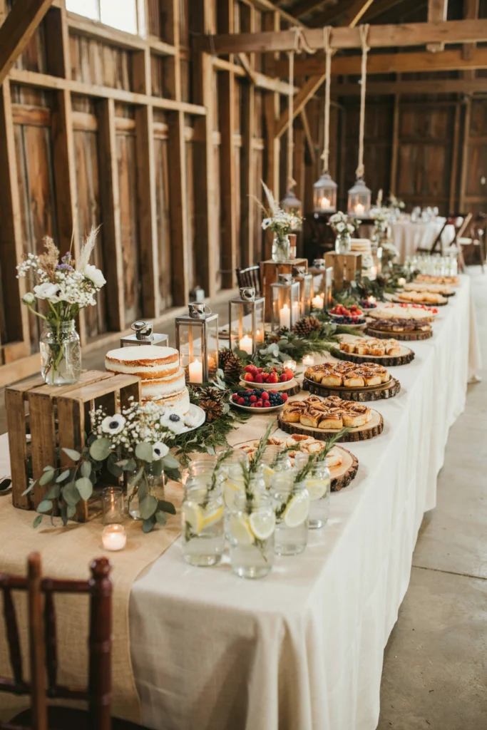 Hanging Lanterns and Woodland Table
