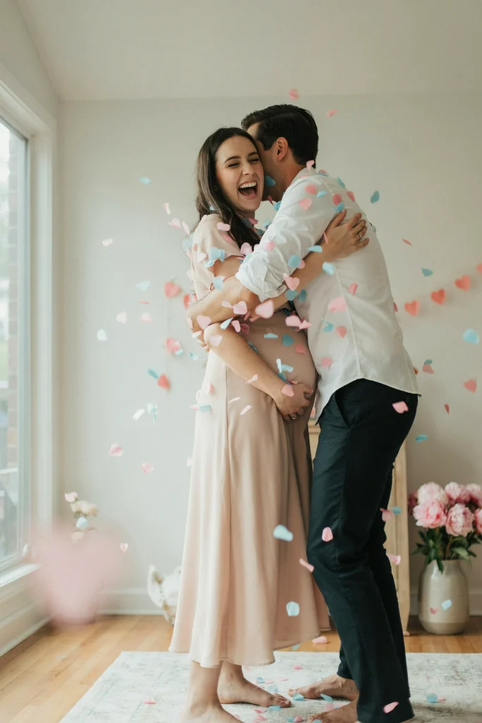 Heart-Shaped Confetti Cannon Reveal