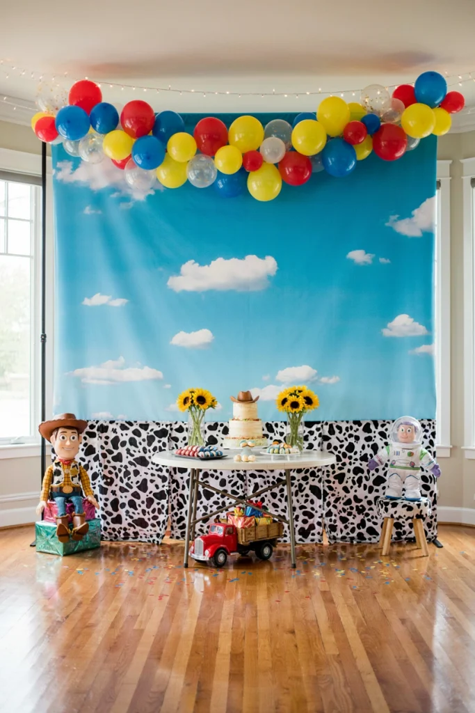 It’s a Boy Story” Balloon Backdrop