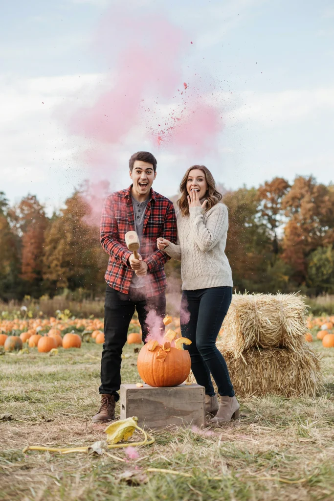 Powder-Filled Pumpkin Smash