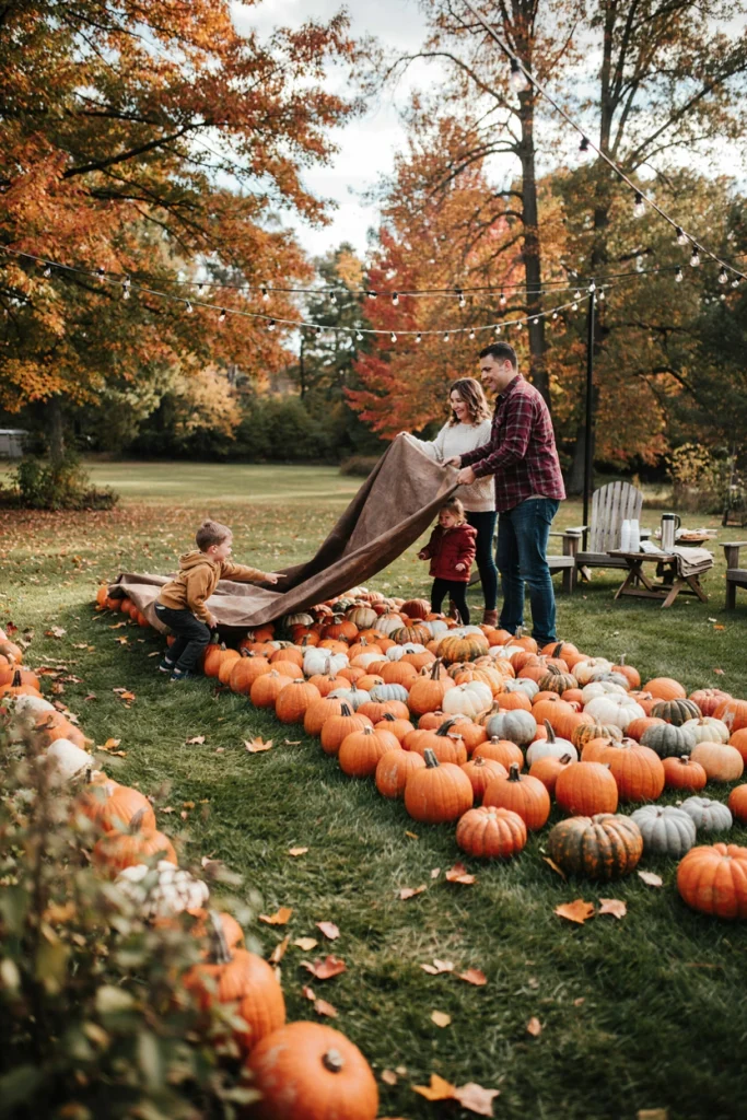 Pumpkin Letter Tarp Pull