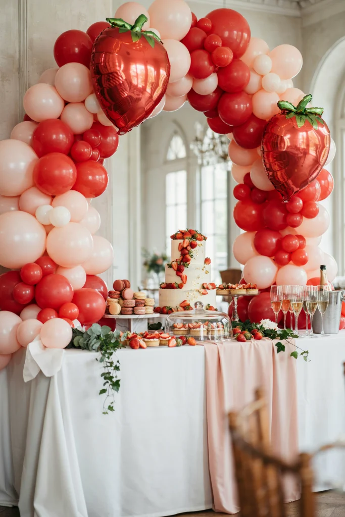 Statement Strawberry Balloon Arch