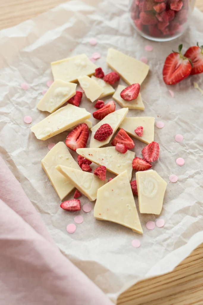 White Chocolate Strawberry Bark