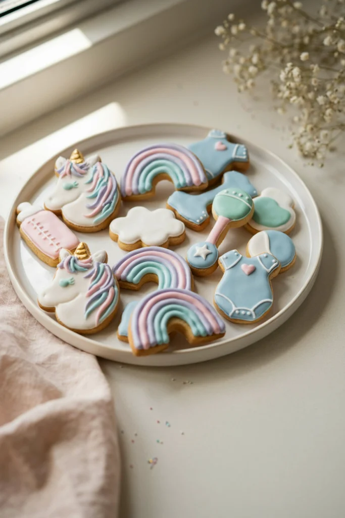 Unicorn Baby Shower Cookies