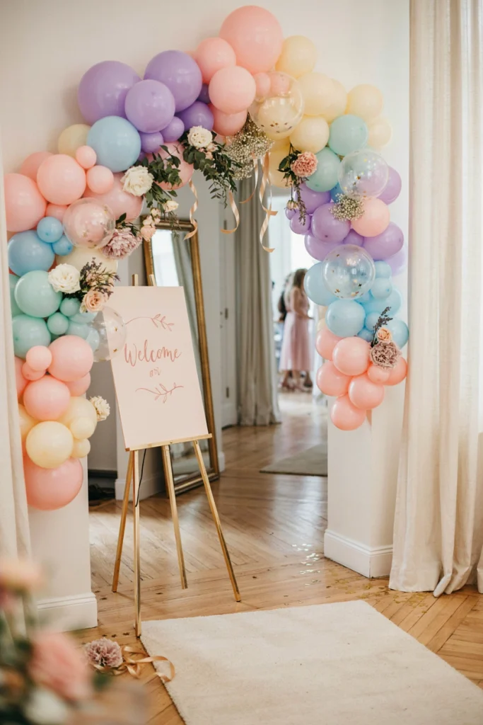 Pastel Unicorn Baby Shower Welcome Sign