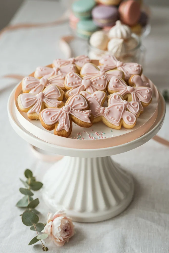 Pink Bow Sugar Cookies