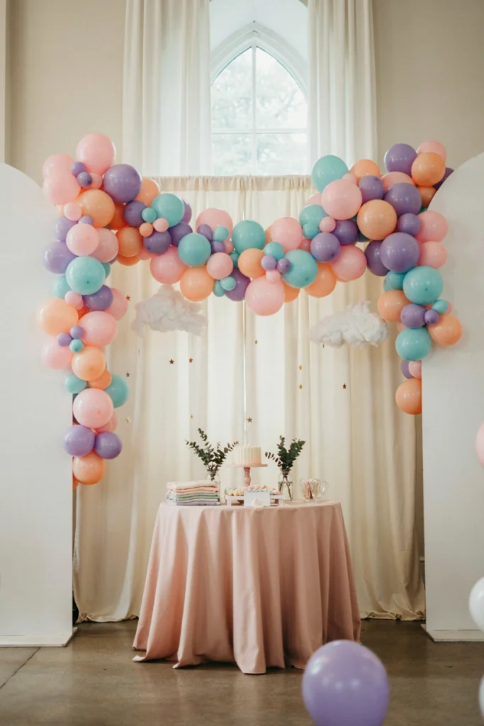Rainbow Unicorn Balloon Backdrop