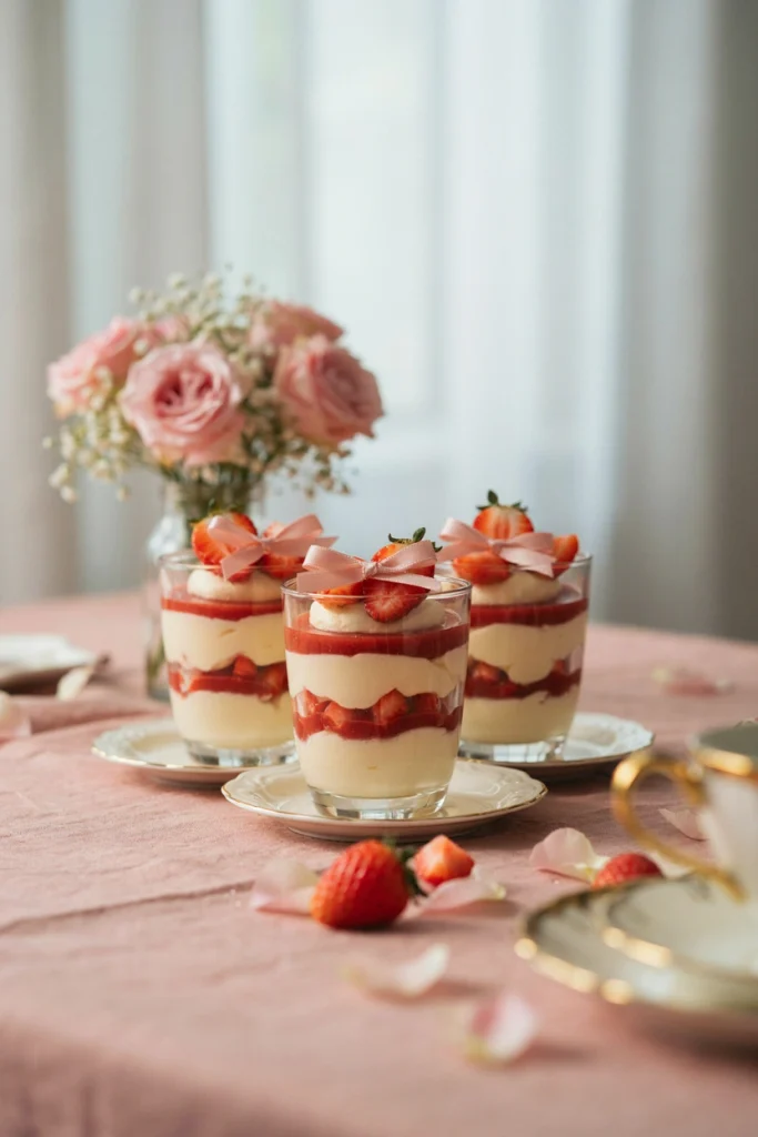 Pink Bow Dessert Cups