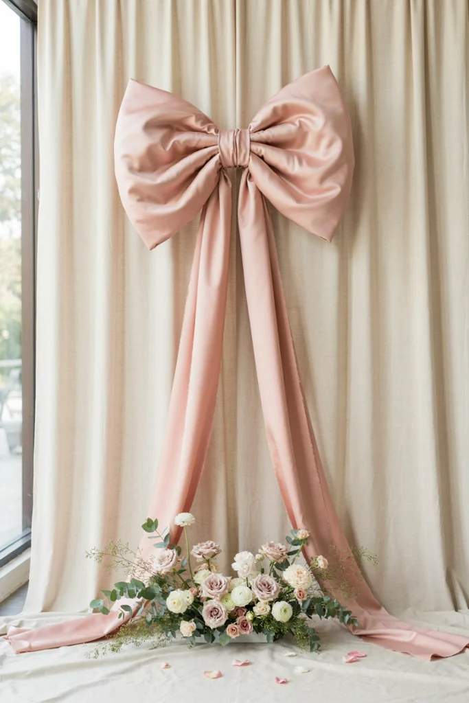 Oversized Pink Bow Backdrop