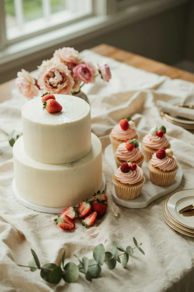 Glittered Cake Topper Dessert Table