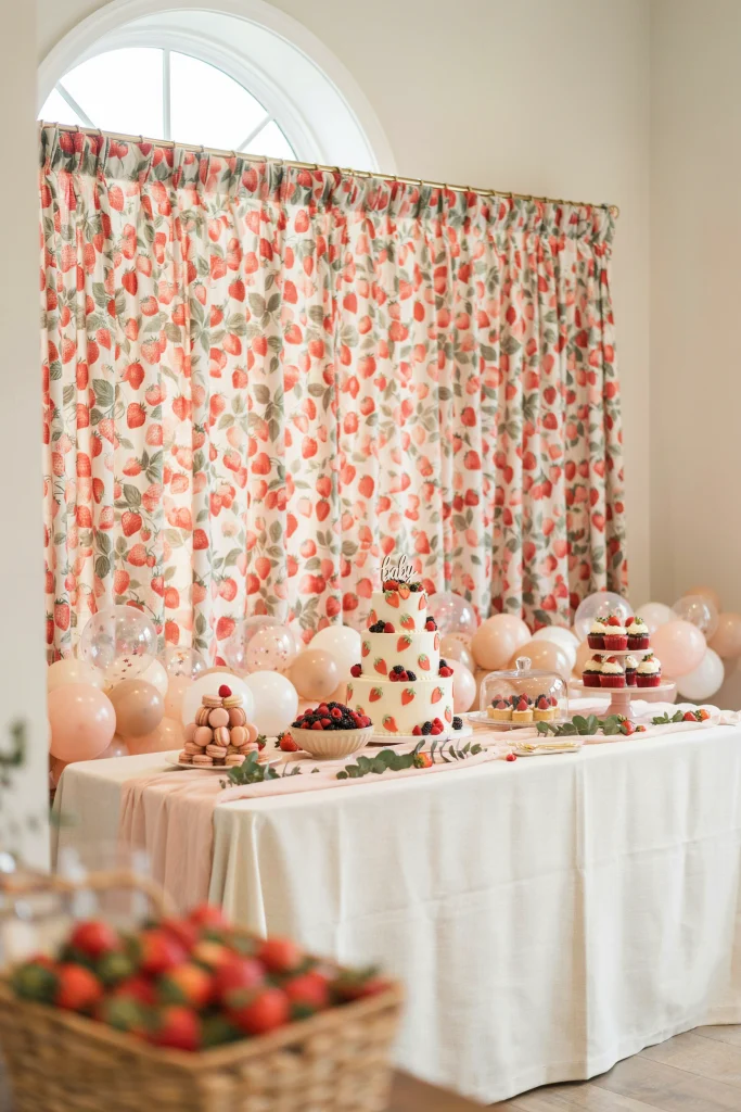 Photo-Ready Strawberry Backdrop