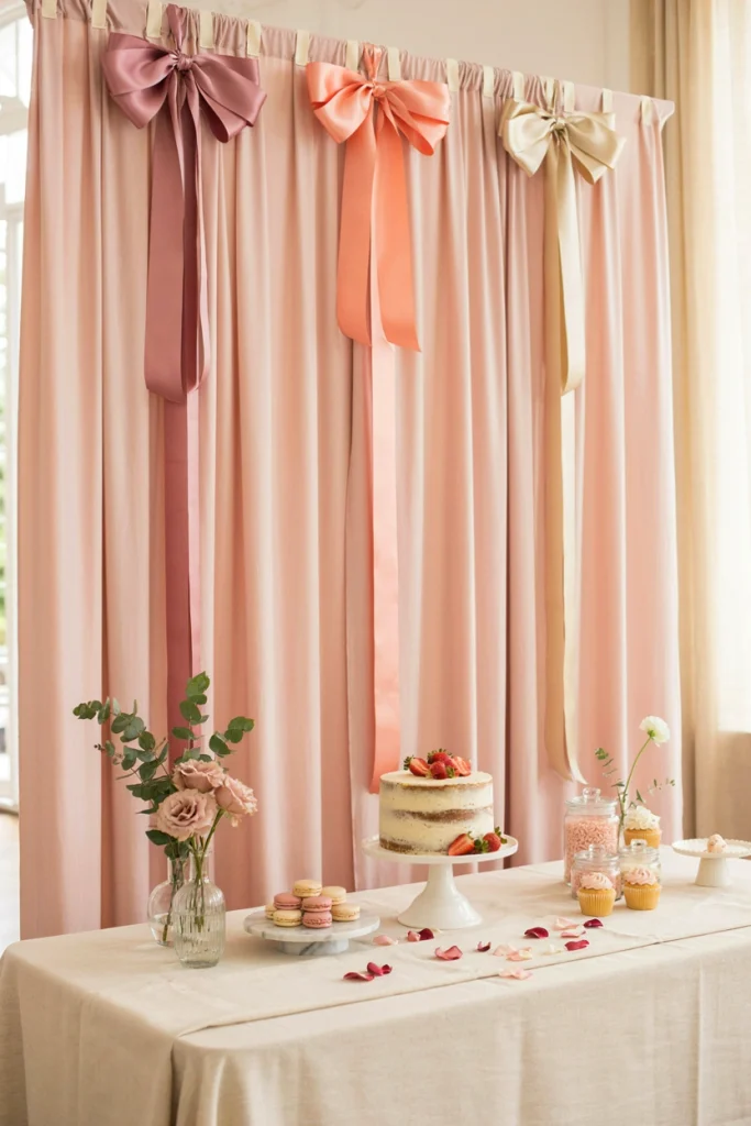 Pink Bow Backdrop Panels