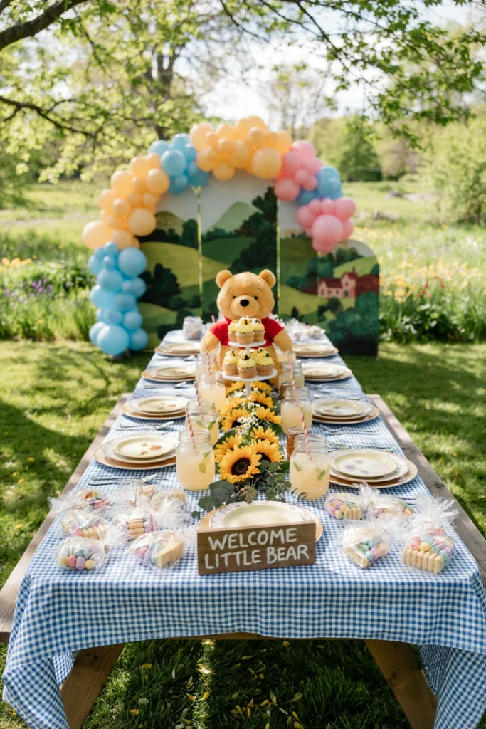 Classic Pooh Picnic Table Setup