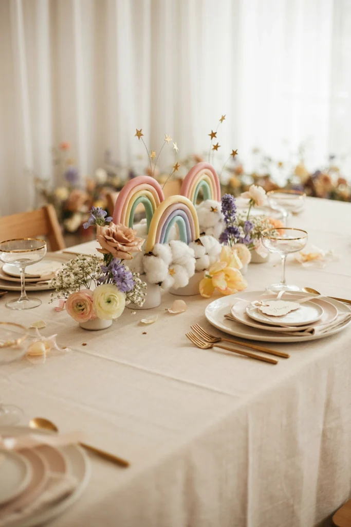 Cloud and Rainbow Centerpieces